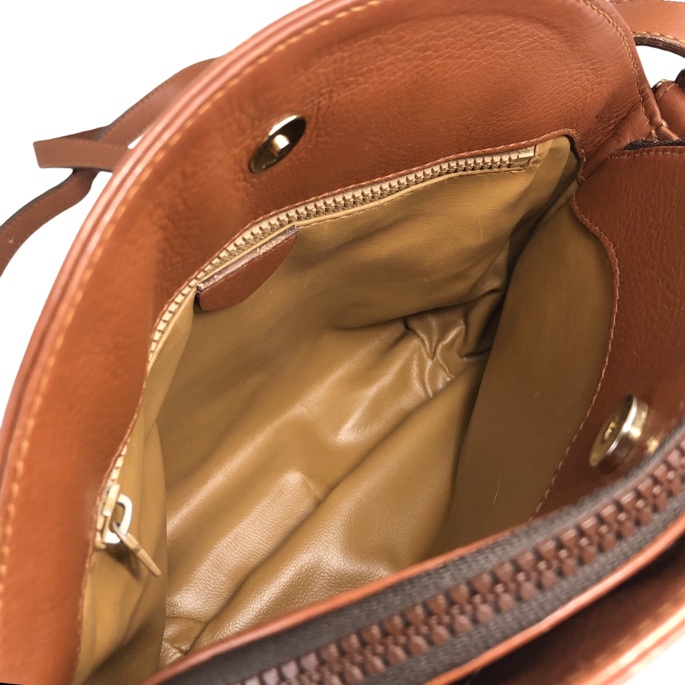 CELINE セリーヌ ショルダーバッグ ブラウン ブラゾン レザー vintage