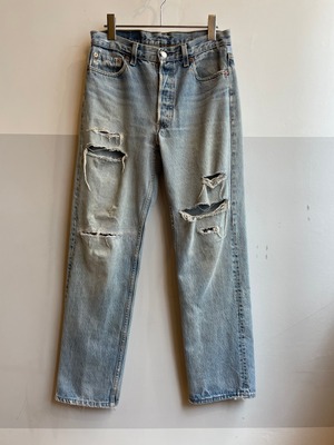 1990s "levi's" 501 destroyed" denim pants