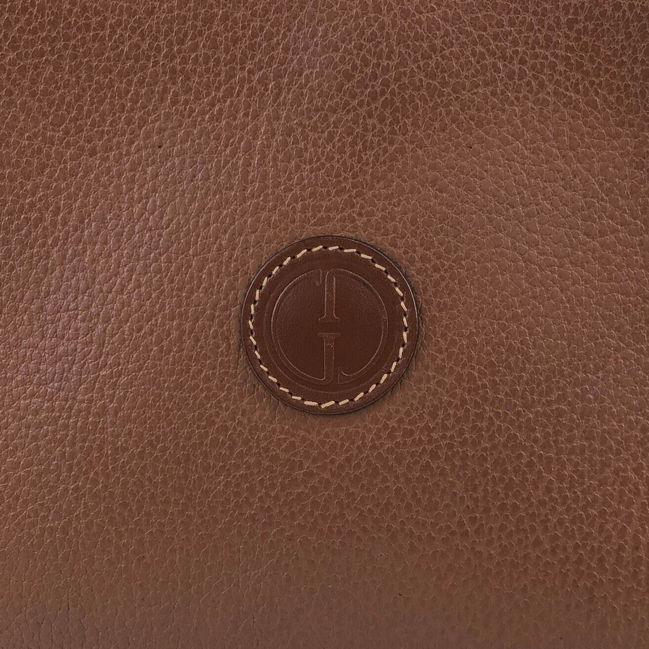 GUCCI グッチ ショルダーバッグ ブラウン GGロゴ レザー vintage