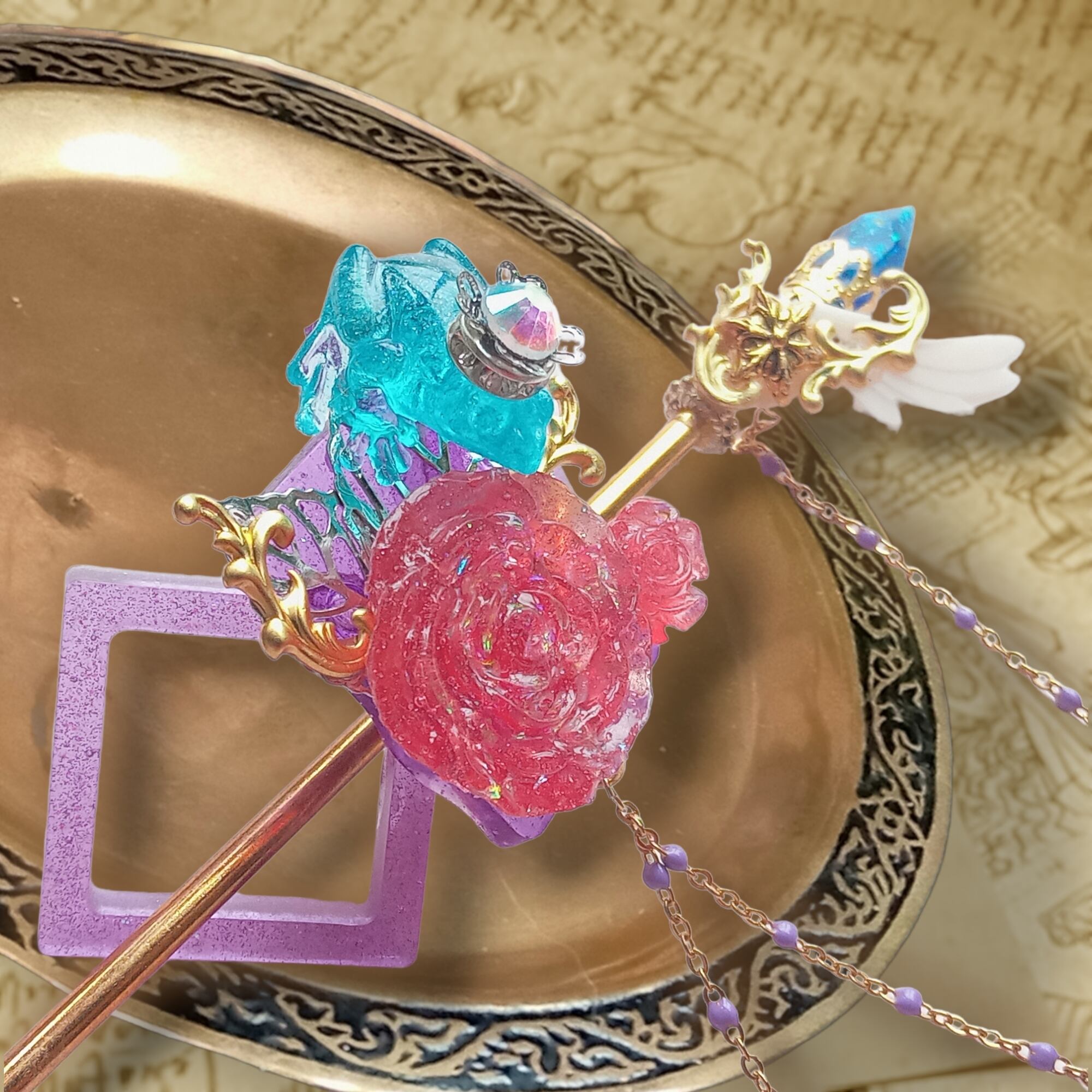 カエルの王様 シックカラーラウンドレジンヘアゴム ポニーフック