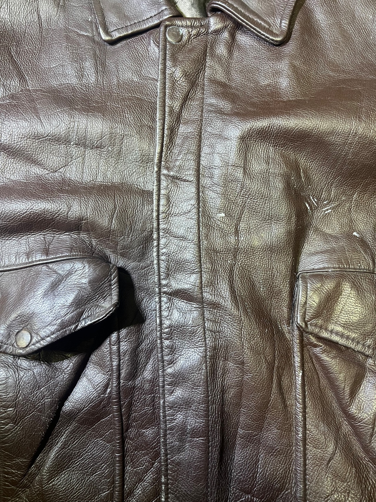 1980s-90s A2Type Echtes Leder Jacket