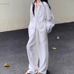 Linen-Cotton Shirt & Wide-Leg Pants (ME240)