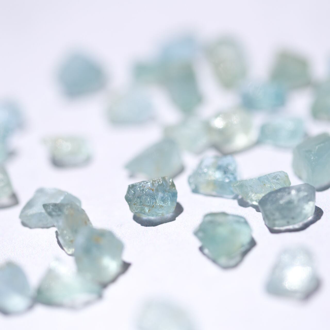 アクアマリン 鉱物原石ネックレス 【石おまかせ 金具選択可】 天然石