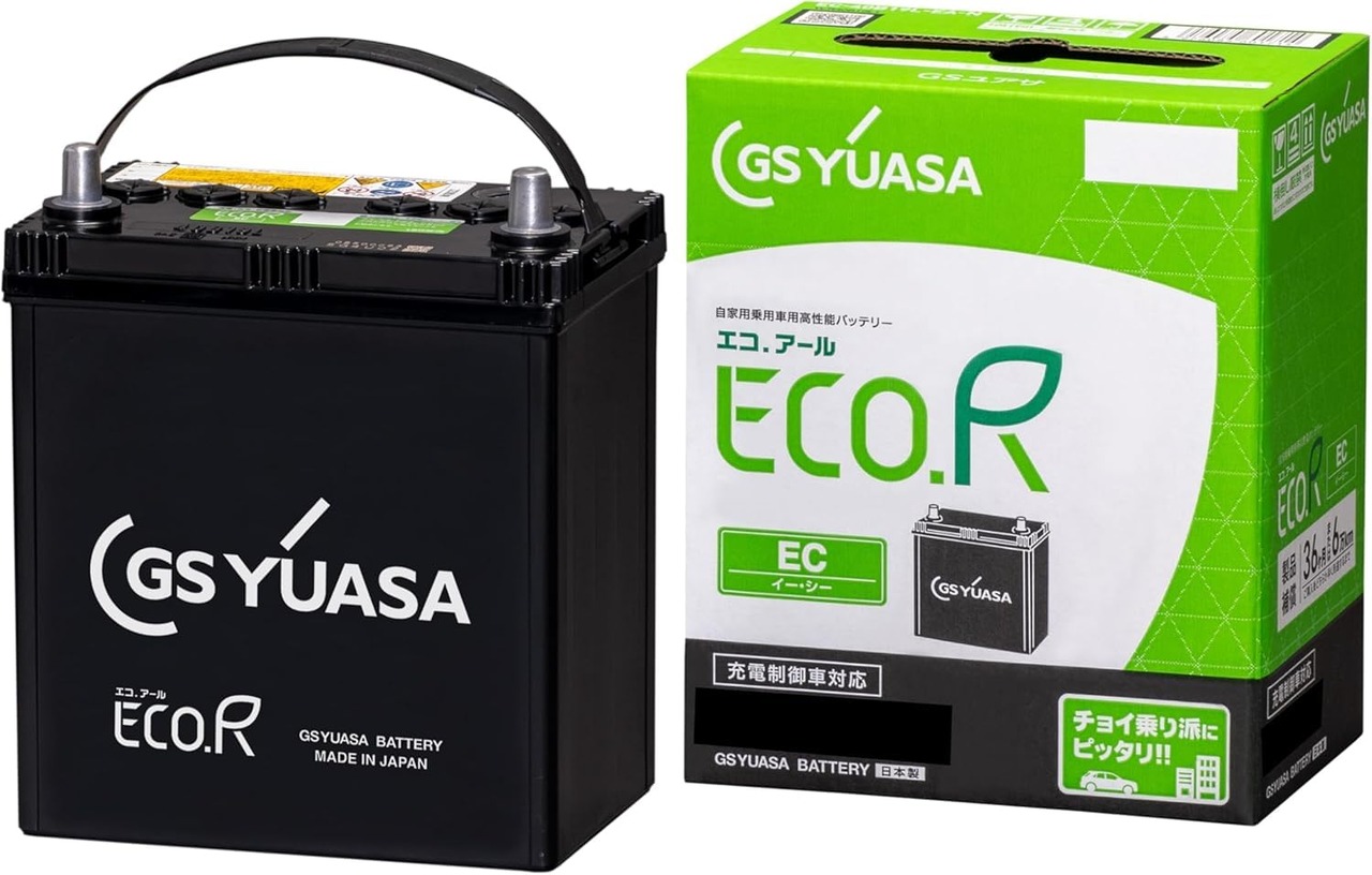 GSユアサ (ジーエスユアサ) ECO.R EC 40B19R 国産車バッテリー 充電制御車対応 GS YUASA 2024年モデル