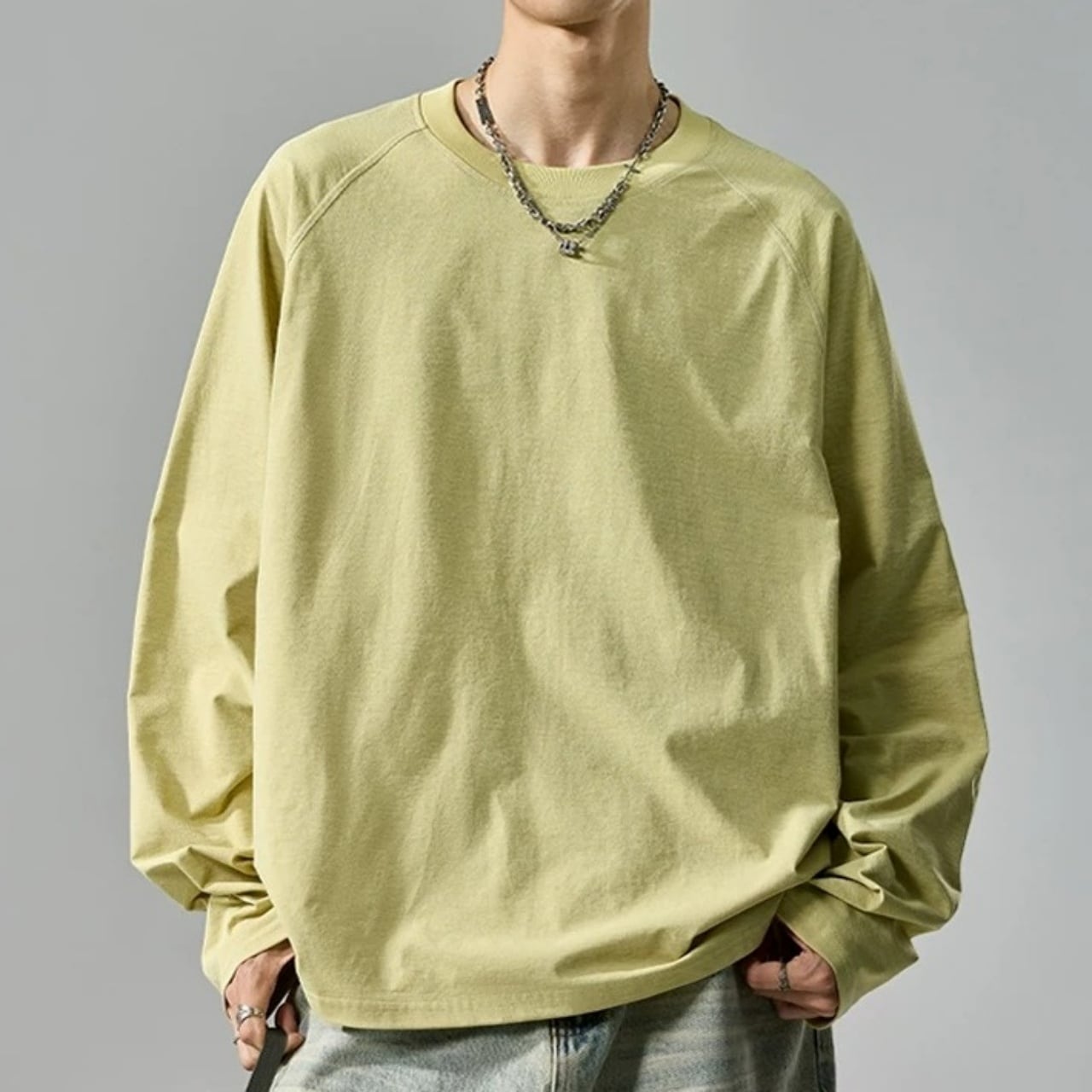 ルーズフォルムラグランロングスリーブTシャツ 5col A00533