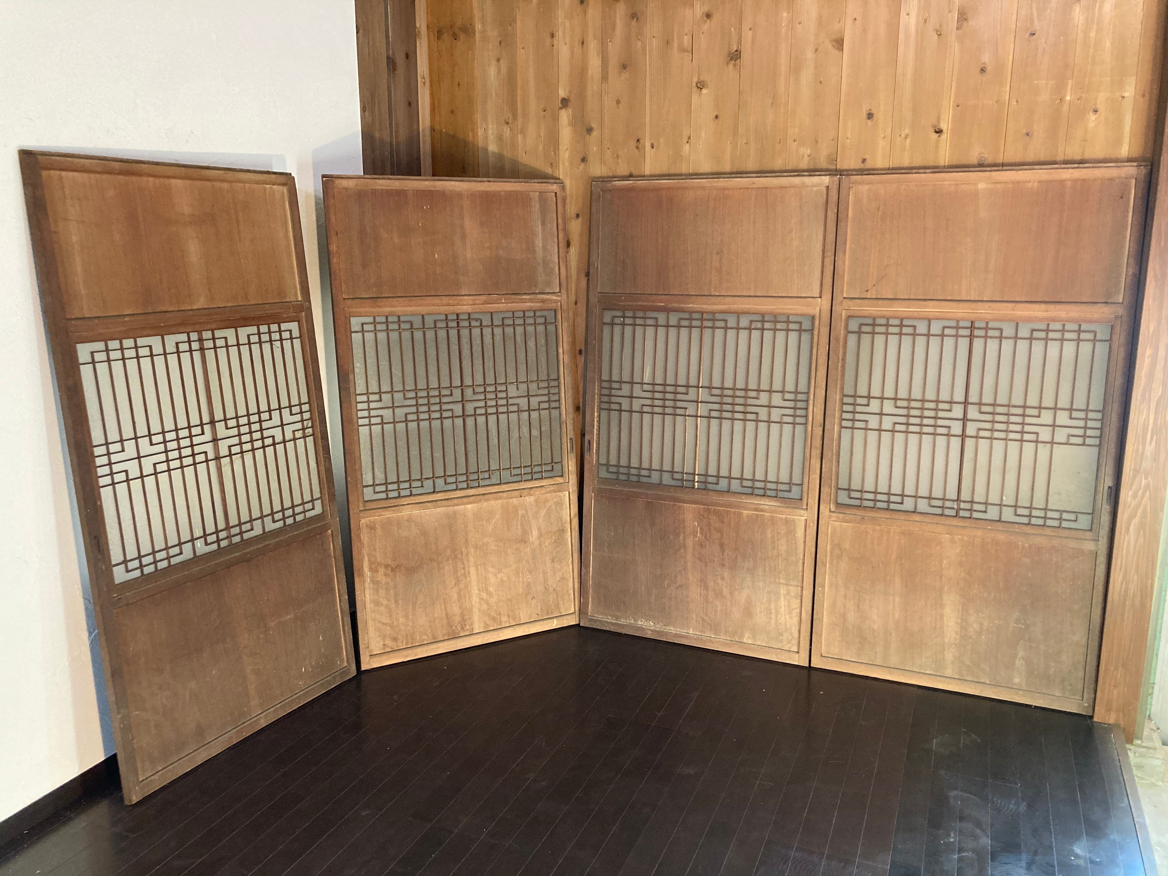 EG-10【スリガラスとくみこの木製引戸建具】4本セット巾895㎜高 EG-10【スリガラスとくみこの木製引戸建具】4本セット巾895㎜高