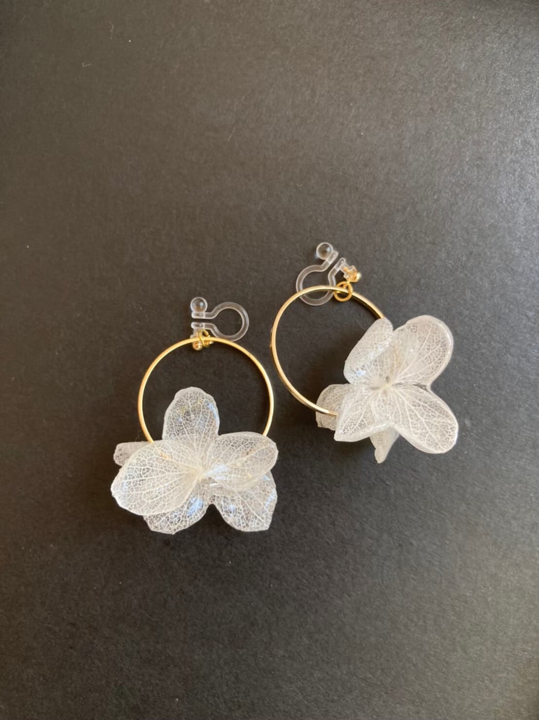 279】レジンリングとガラスドームのイヤリング／ピアス 【公式通販】