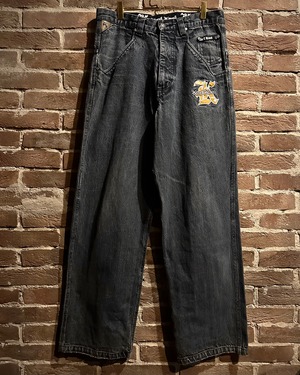 【Caka act3】"Karl Kani" Good Fade Loose Baggy Denim Pants