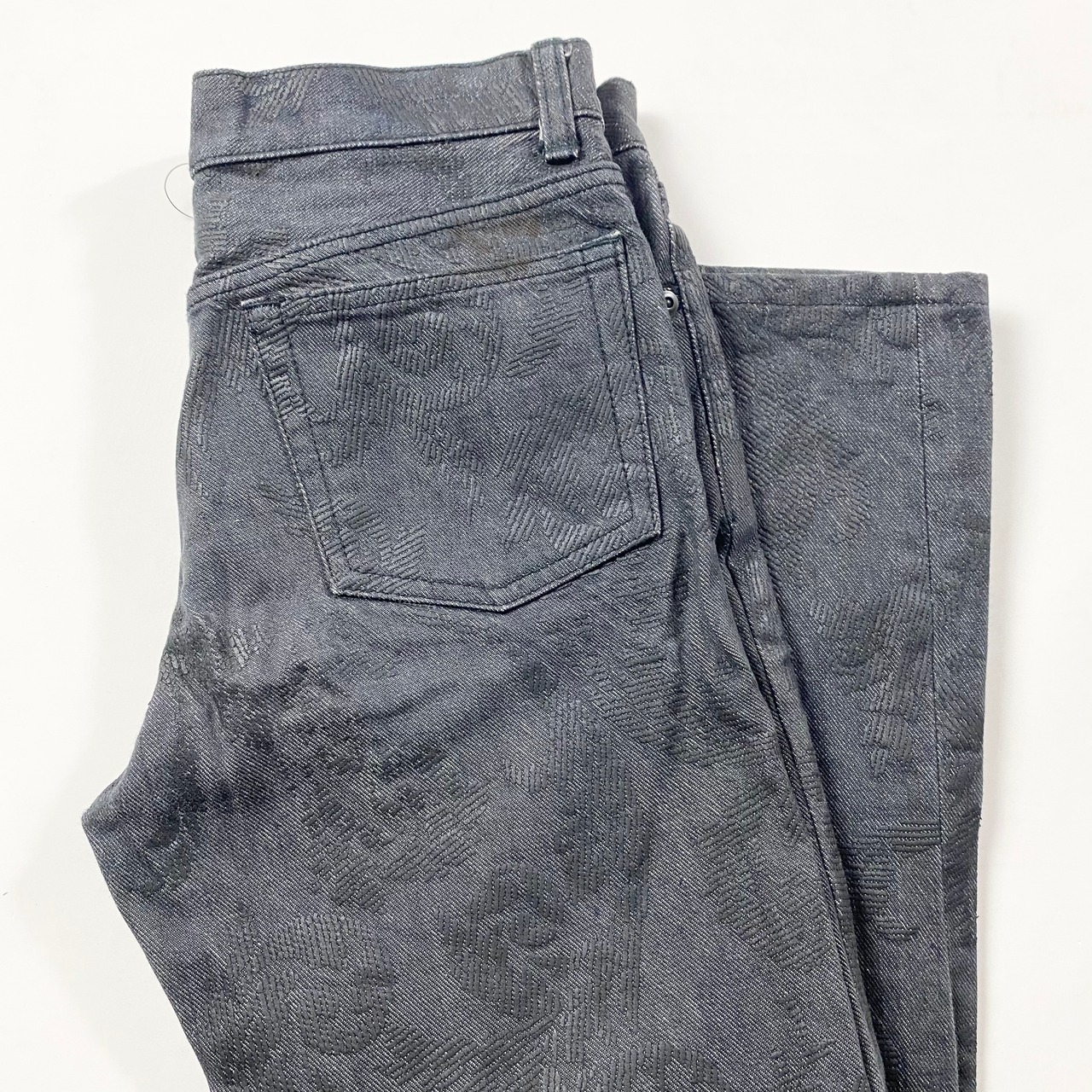 vintage YOSHIYUKI KONISHI (FICCE) paisley printed black denim pants