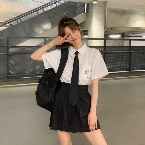 ✞ カワイイ♥漢字シャツブラウス♥ or プリーツミニスカート ✞ゴスロリ SM ミリ 甘ロリ クラロリ 和ロリ エレガント 黒ロリ 姫ロリ 華ロリ BB-BB8096747