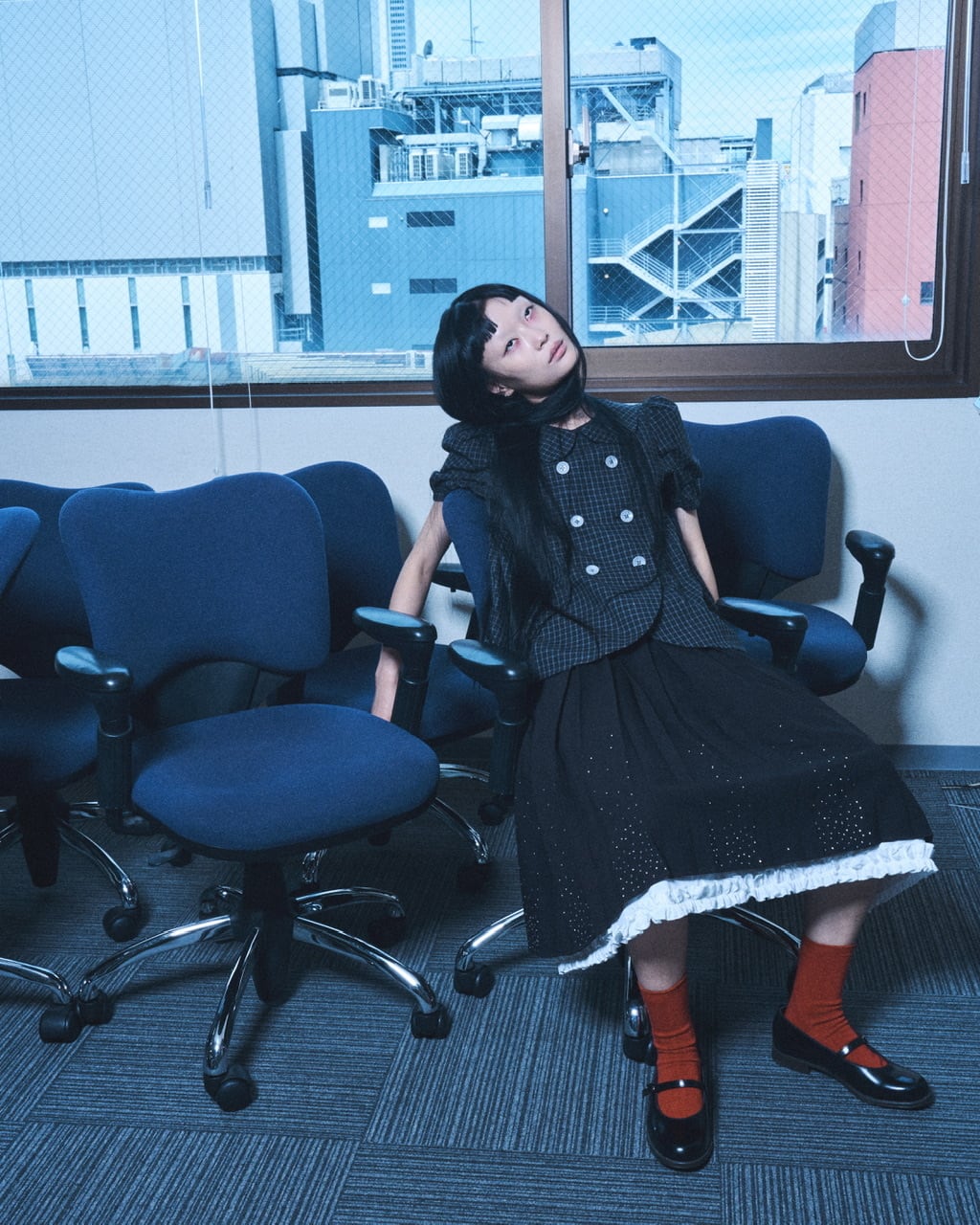 ダブルボタンブラウス　POLKADOTS