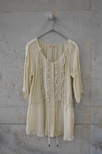 Sheer Stripe Lace Blouse