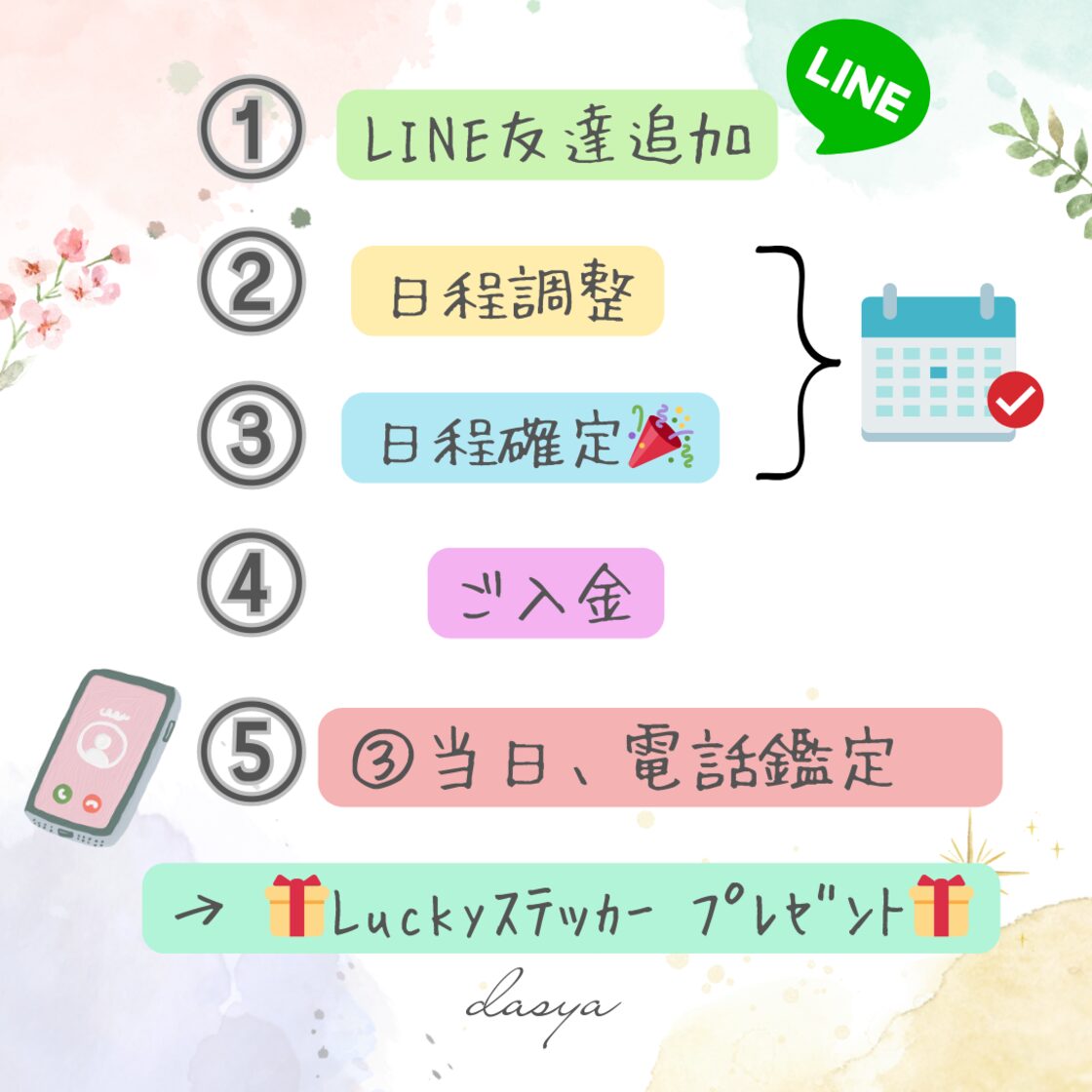 LINE電話占い(30分)❤️ 幸せ芽吹く