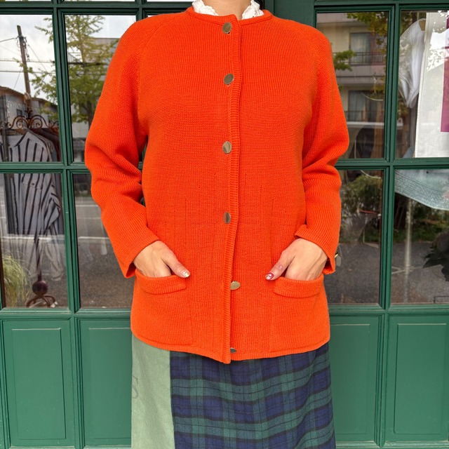 Vintage Knit Jacket (Gold Buttons)