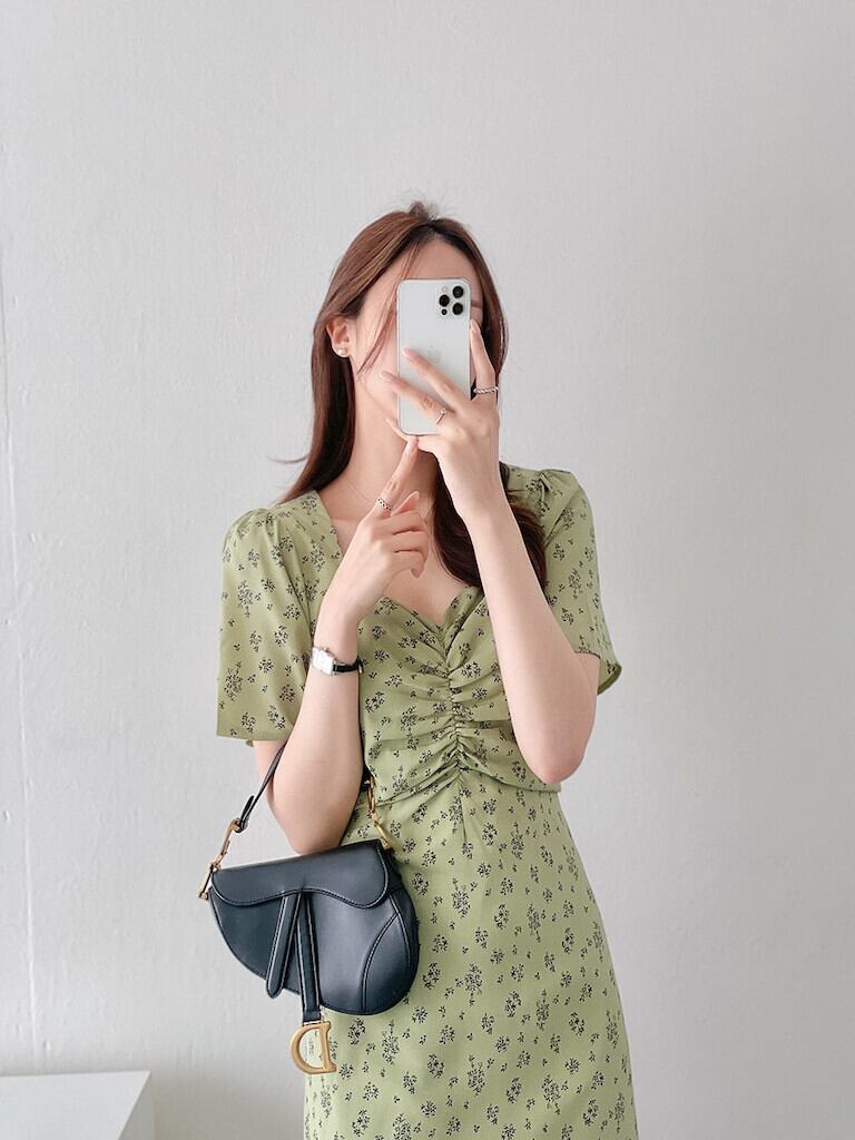 小花柄ワンピース 全３色 A192 Ameam