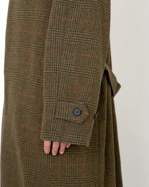 ssstein "BRITISH TWEED RAGLAN SLEEVE BALMACAAN COAT〔TWEED CHECK〕"