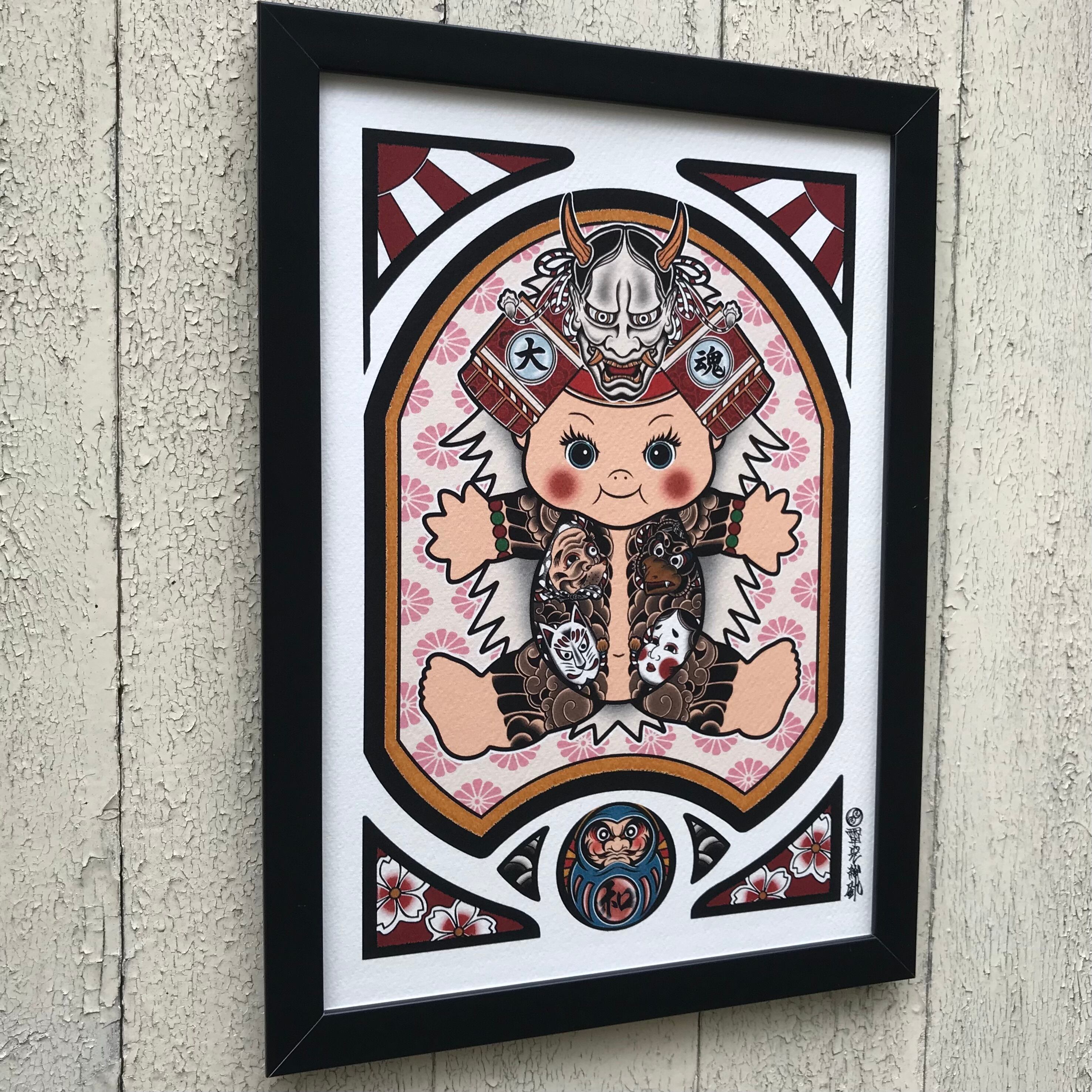 伝統的キャラクター 水彩画 額装済み 要写真 ハガキサイズ水彩画ペットの似顔絵肖像画（原画のみ