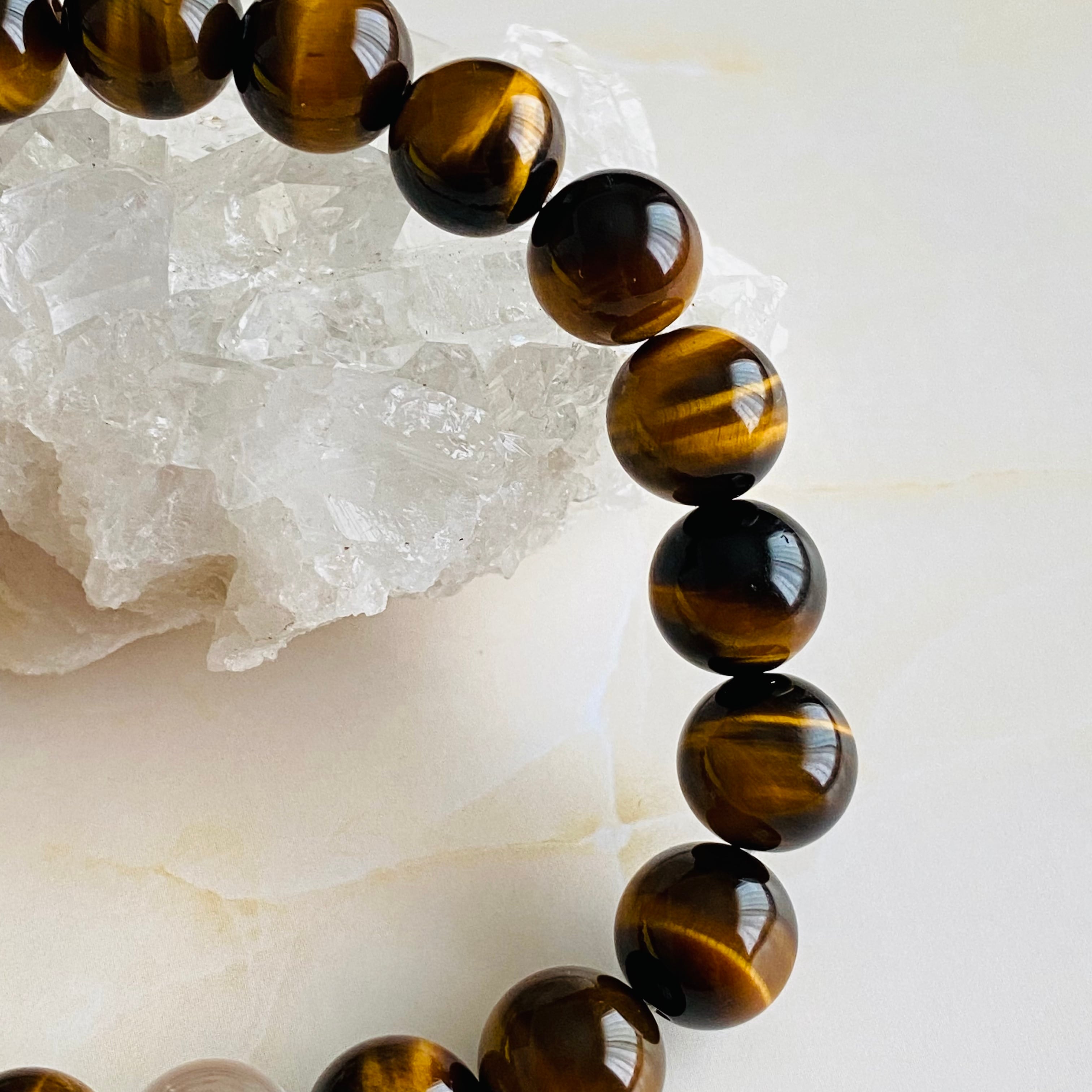 タイガーアイ＆水晶 ブレスレット | マンダラアース