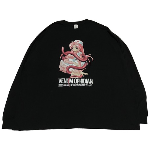 毒薬と蛇 オーバーサイズL/S Tシャツ