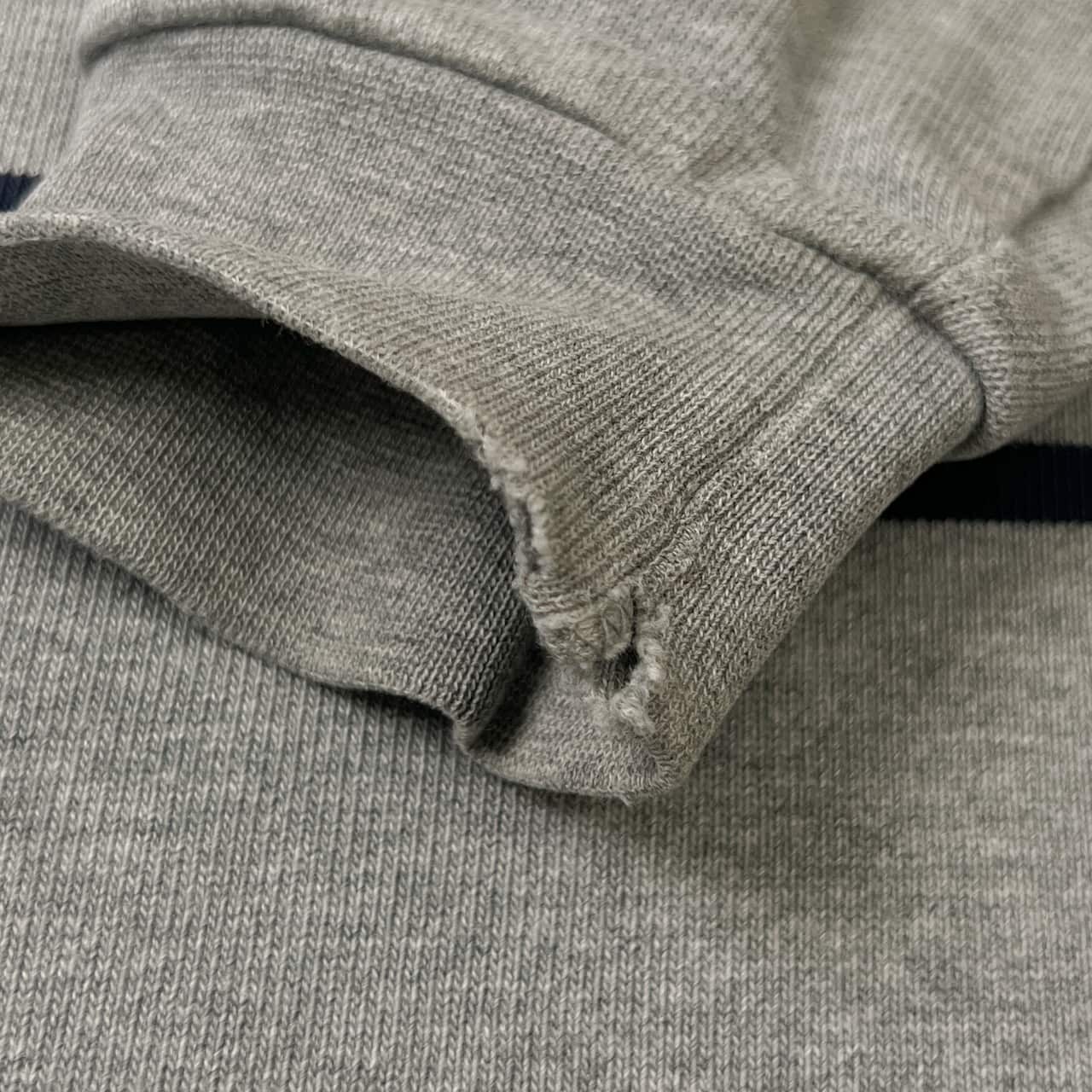 CANTERBURY OF NEW ZEALAND カンタベリー ボーダー 長袖 ラガーシャツ ポロシャツ M/グレー×ネイビー メンズ