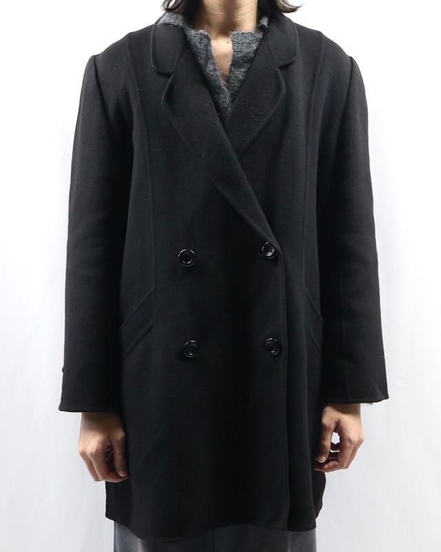 double breasted cashmere half coat