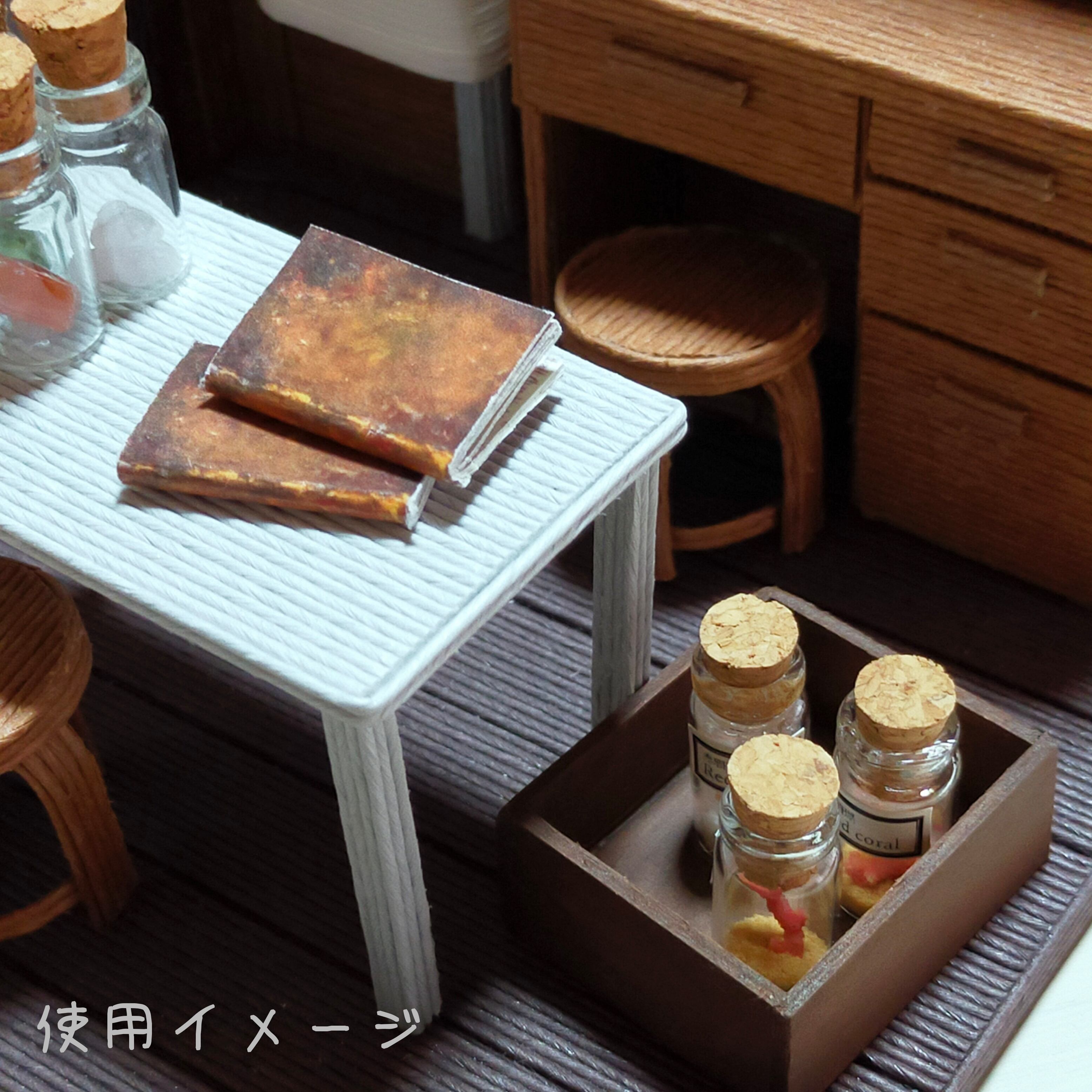 ミニチュア 木製棚・箱 ① 焦茶色 | ハンドメイド雑貨・自然素材のお店
