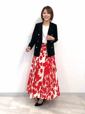 サイドシャーリングノースリーブブラウス