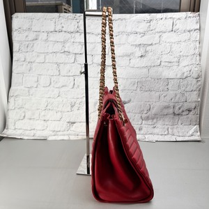 CHANEL シャネル   レザー ハンドバッグ レッド A-13036