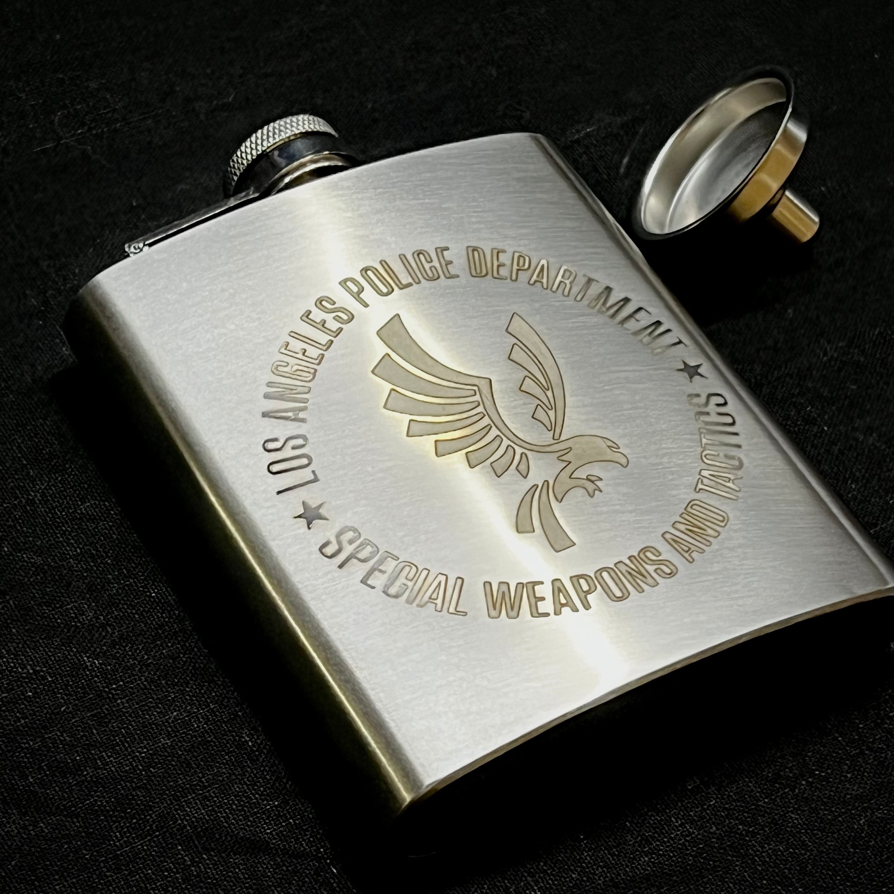シルバー950刻印　スキットル 好きな刻印を入れられるスキットル！ ステンレス製 180ml | ACT@Airsoft&PC