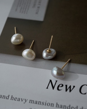 Ennui パールピアス-Gray／K14GF