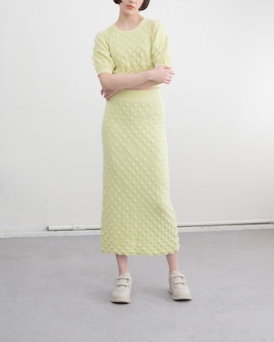 OPEN SESAME CLUB - durian long skirt "pistachio"