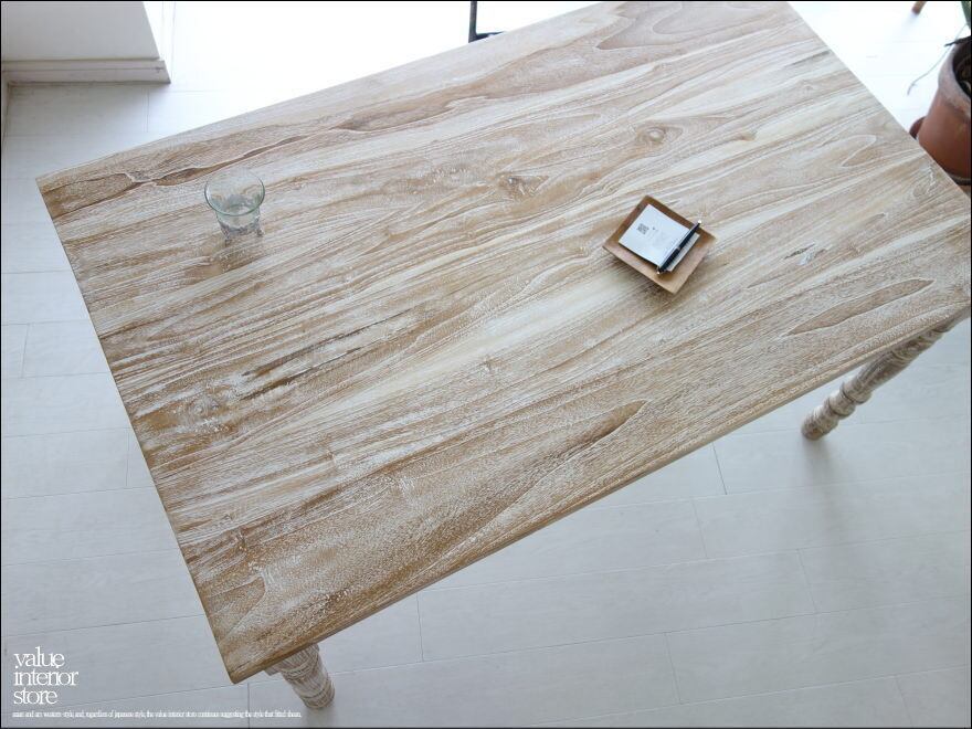 オールドチークダイニングテーブル150cm　（総無垢） オールドチーク総無垢 ダイニングテーブルLR 食卓テーブル 古材