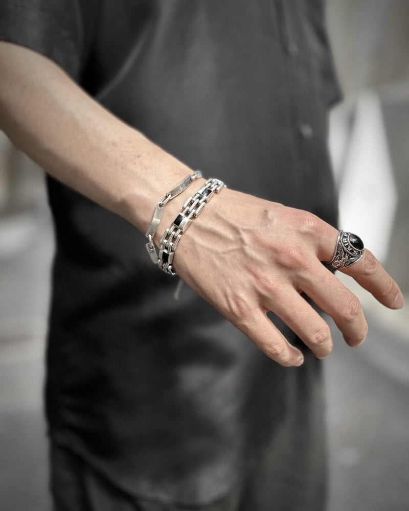 Vintage Taxco Silver Chain Bracelet [MEXICO TAXCO SILVER] Narrow