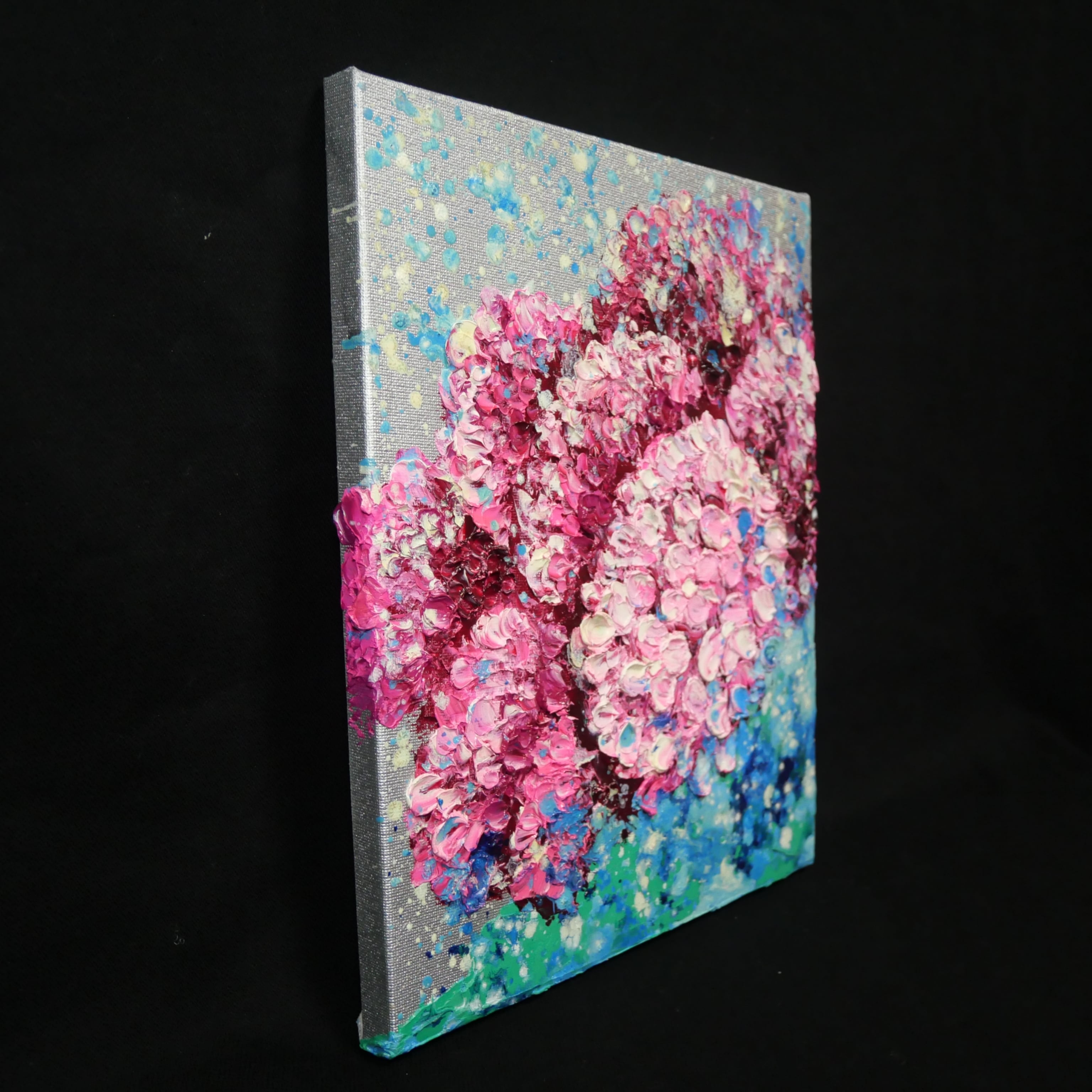 油絵 原画】紫陽花、雨上がりのプレリュード｜絵画 アートパネル