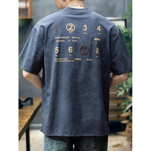 バックプリントナンバーグラフィックTシャツ 10097