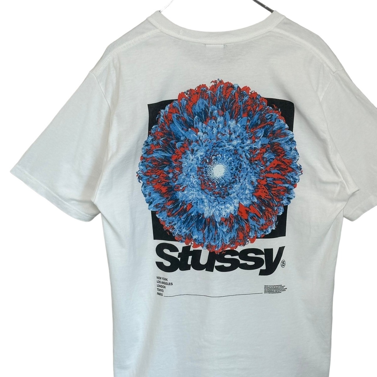 stussy ステューシー Tシャツ 両面ロゴ プリントロゴ 花 フラワー 