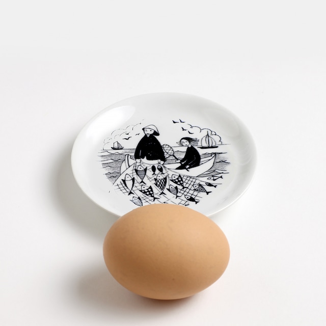 ARABIA アラビア 四季の暮らしの小さな飾り絵皿（豊漁） 北欧ヴィンテージ