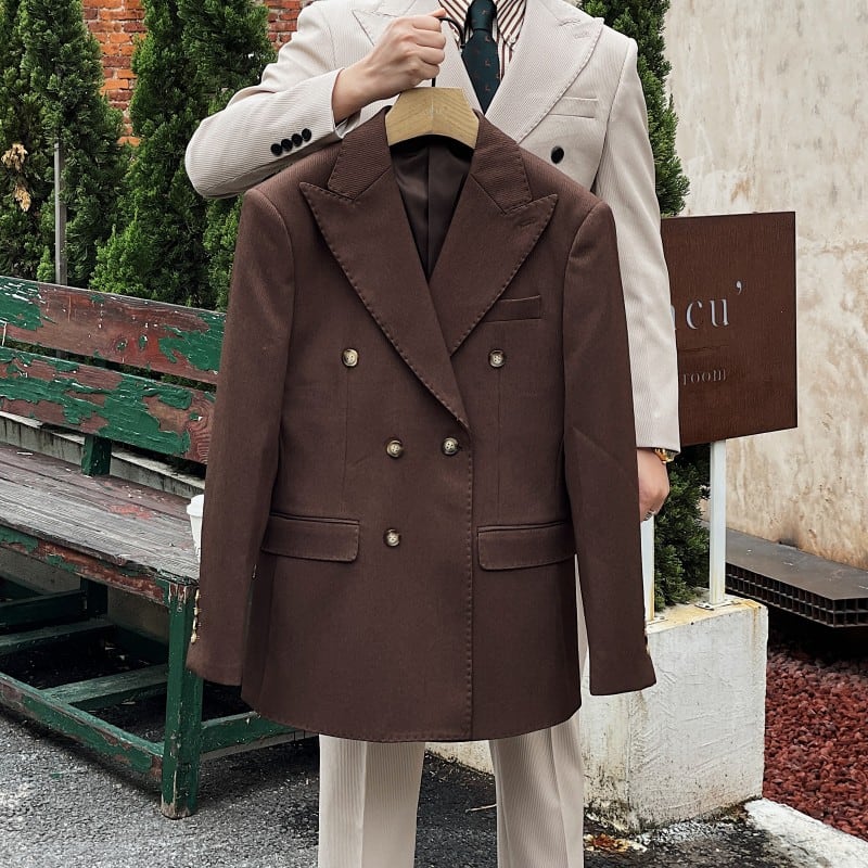 ブリティッシュピークドラペルダブルスーツ 3色展開 | Buona Vita