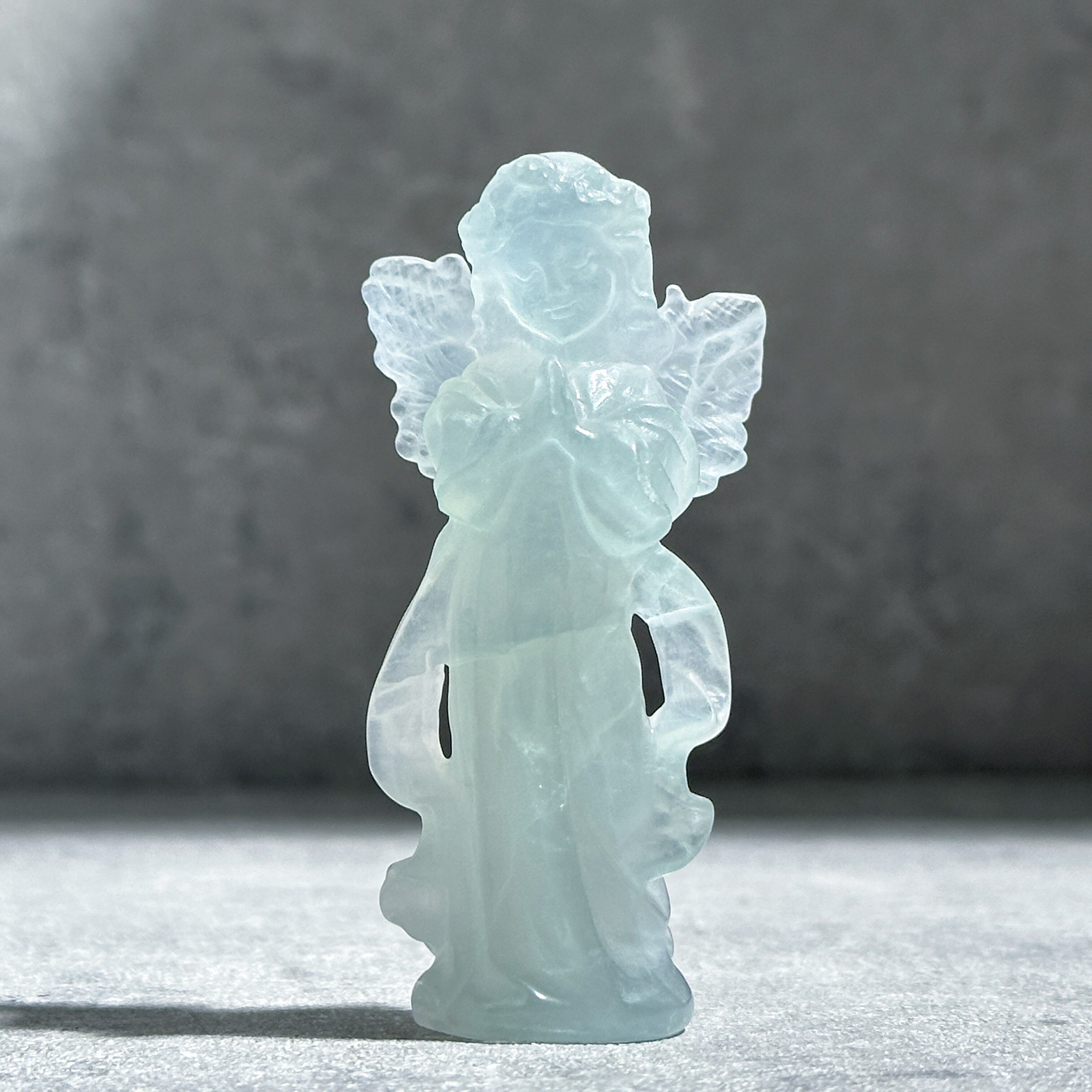 グリーンフローライト 小さなスイートエンジェル62◇Green Fluorite Angel ◇天然石・鉱物・パワーストーン