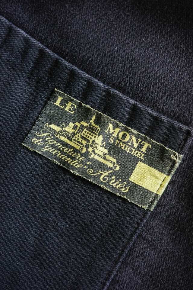 50's "Le Mont St Michel" Black Moleskin Jacket