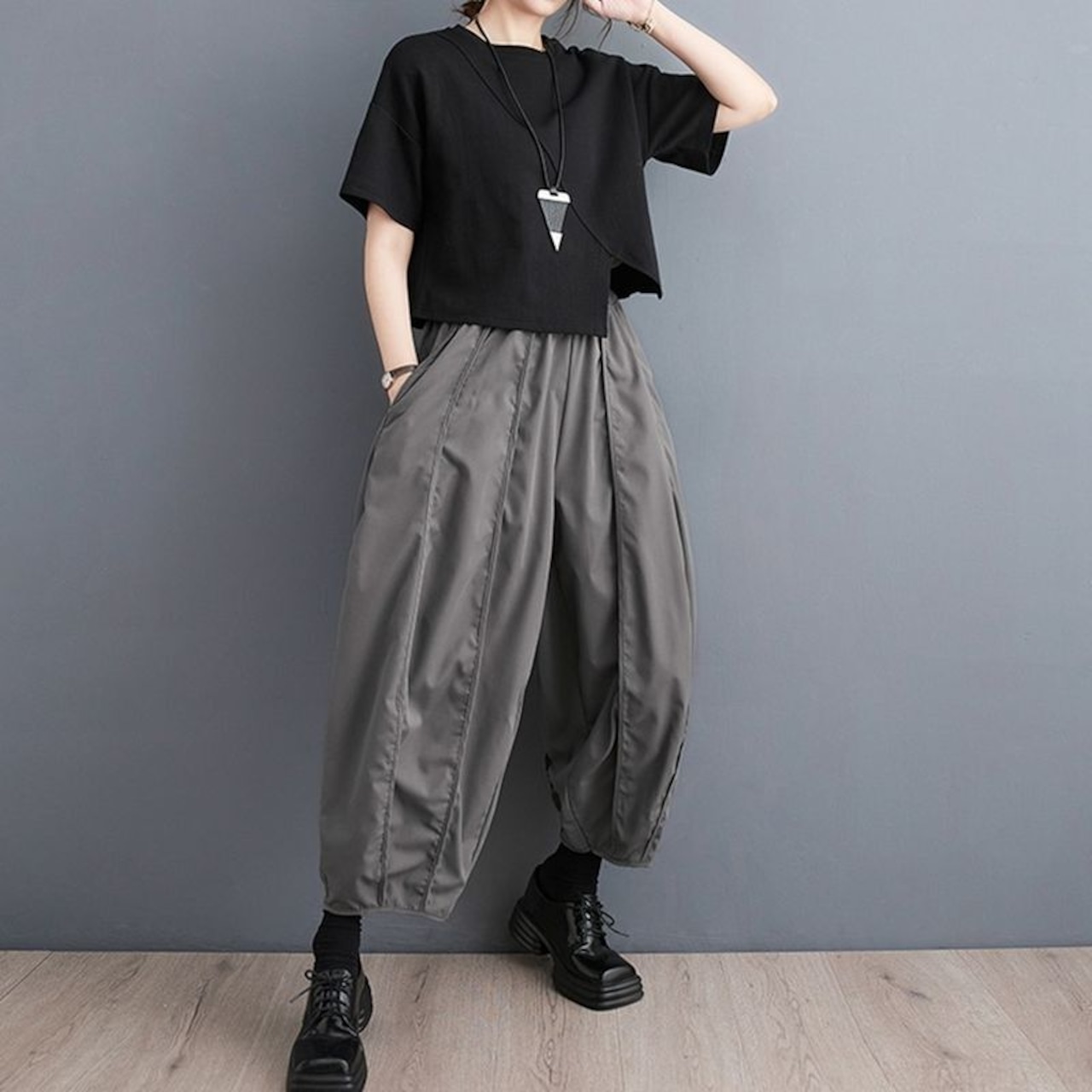 バルーン ワイドレッグ パンツ 00211