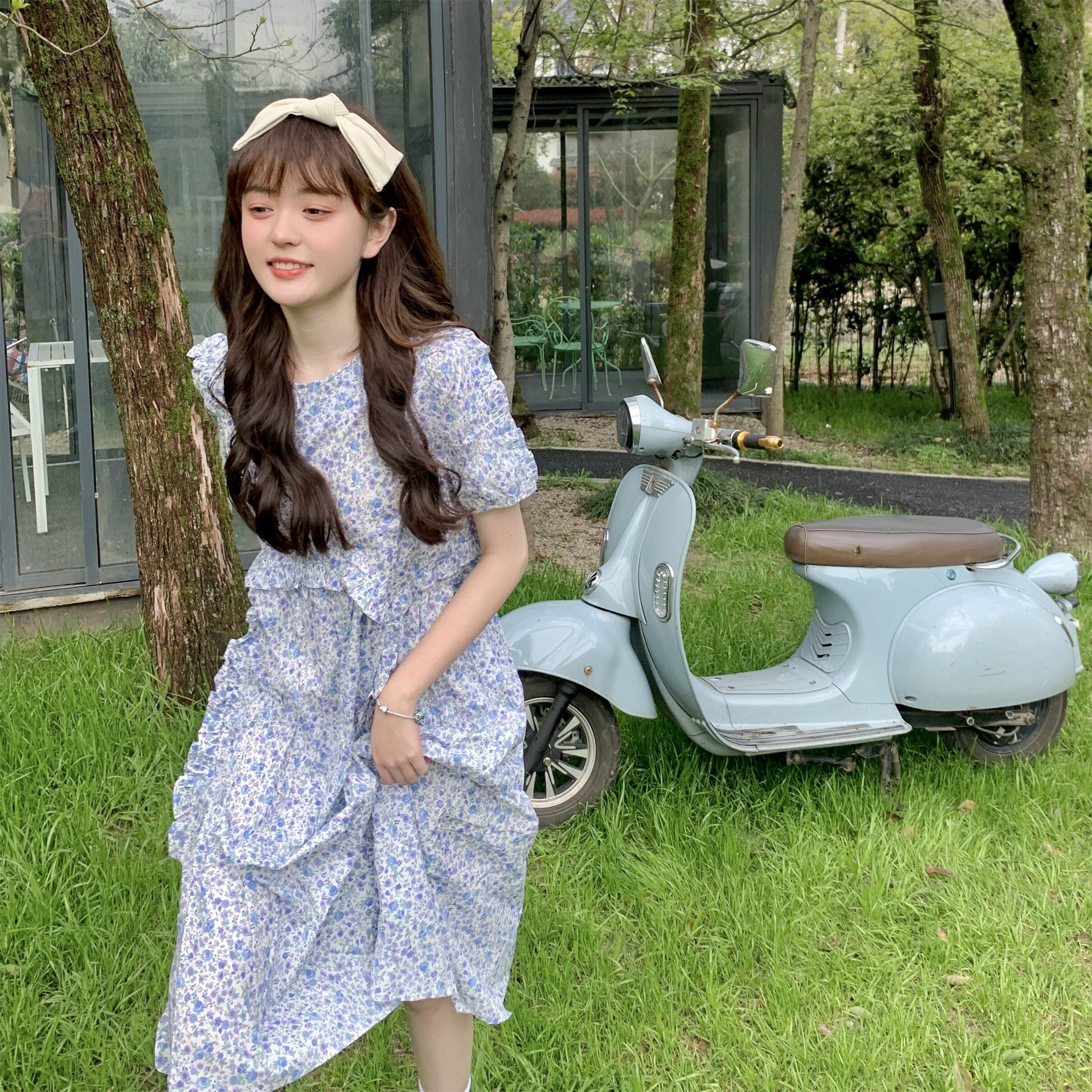 フローラルドレス サマーウェストスカート 大人ガーリー スウィート キュート カジュアル 夏物 花柄 モンロー97670561628