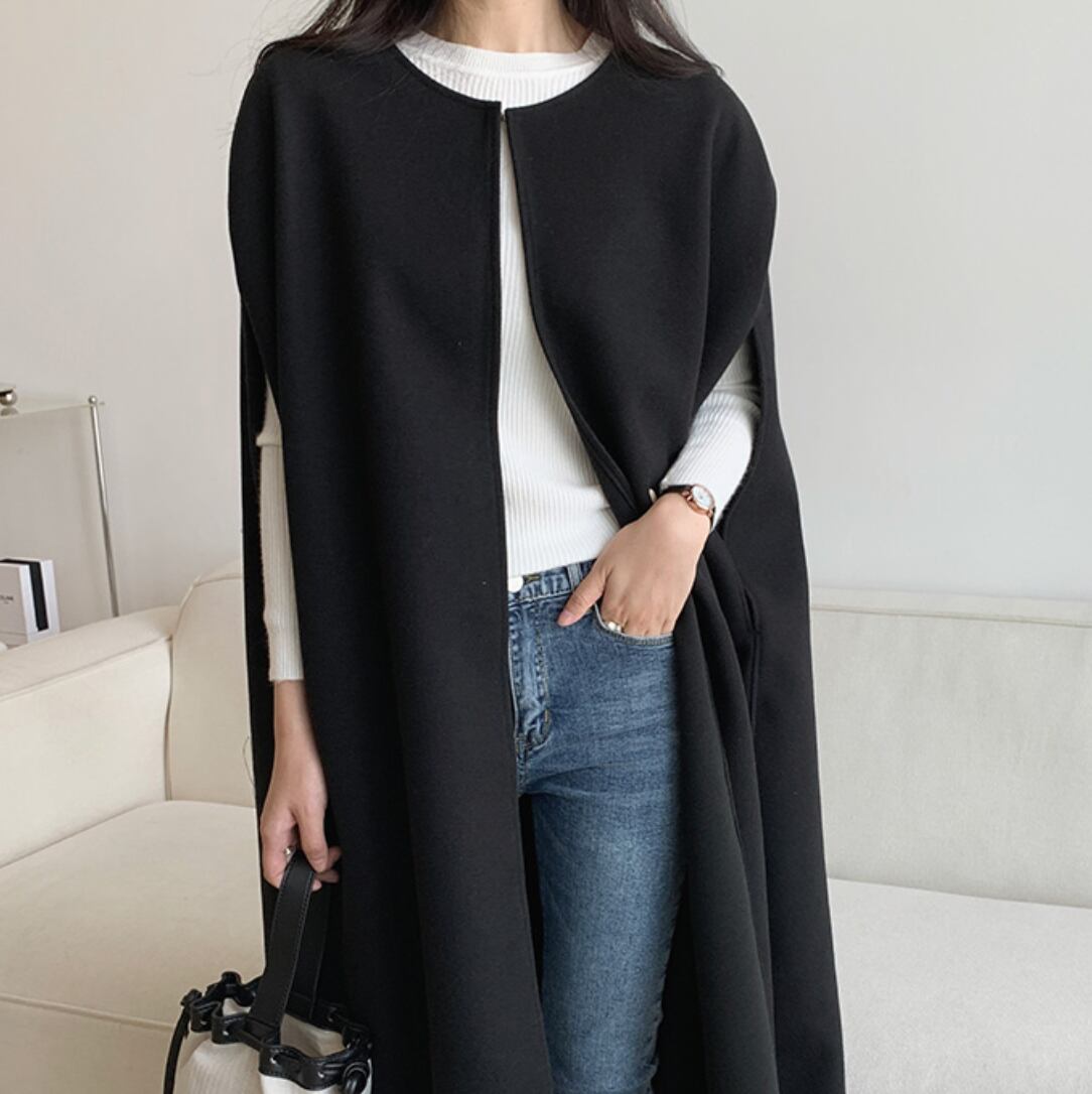 Long cape vest in 3 colors S174