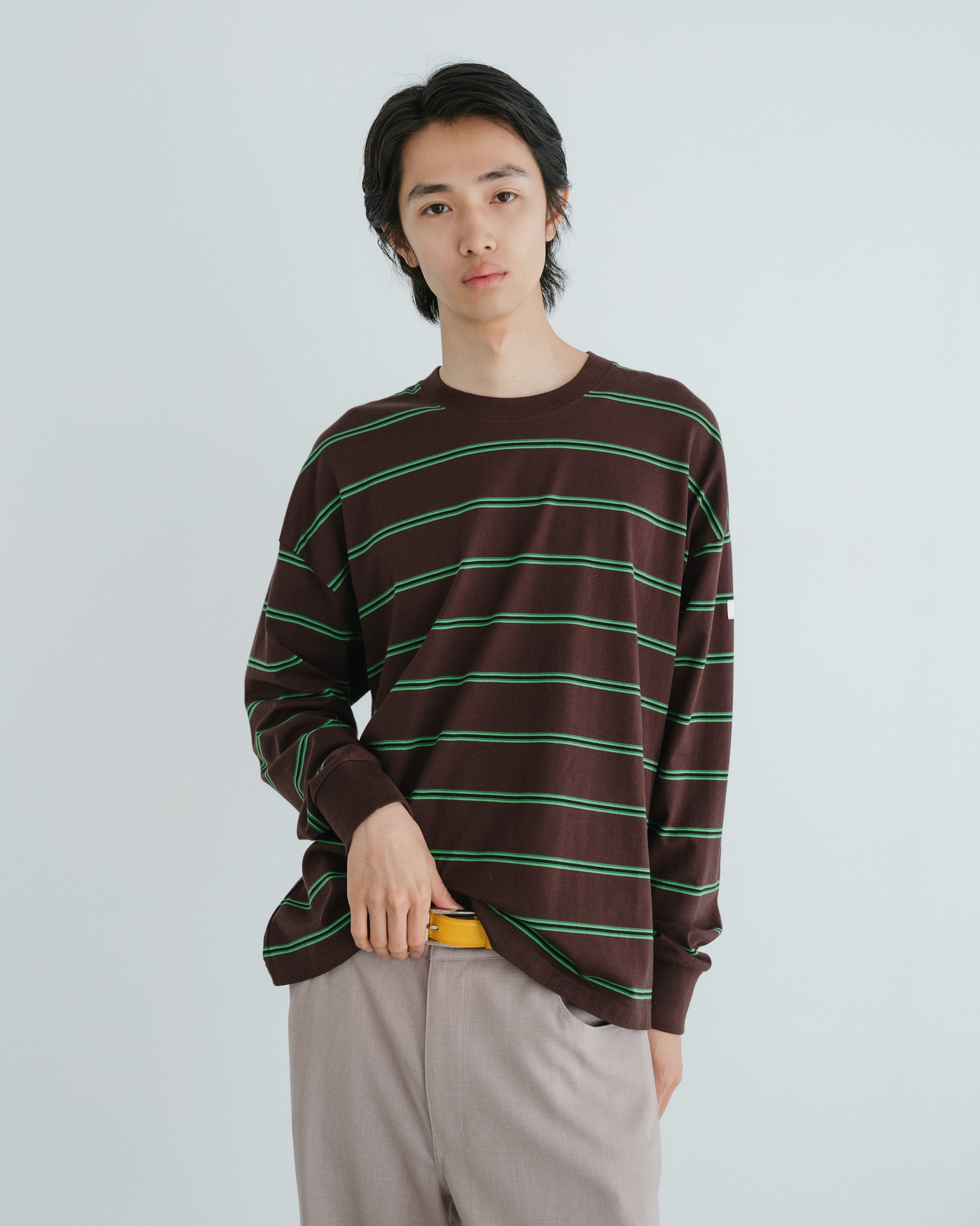 Border long sleeve tee（BROWN） | TTTMSW