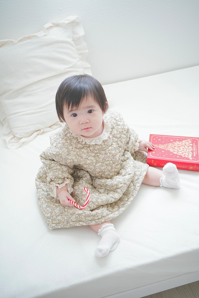 ꒰ 即納 ꒱ flower heart quilting one-piece