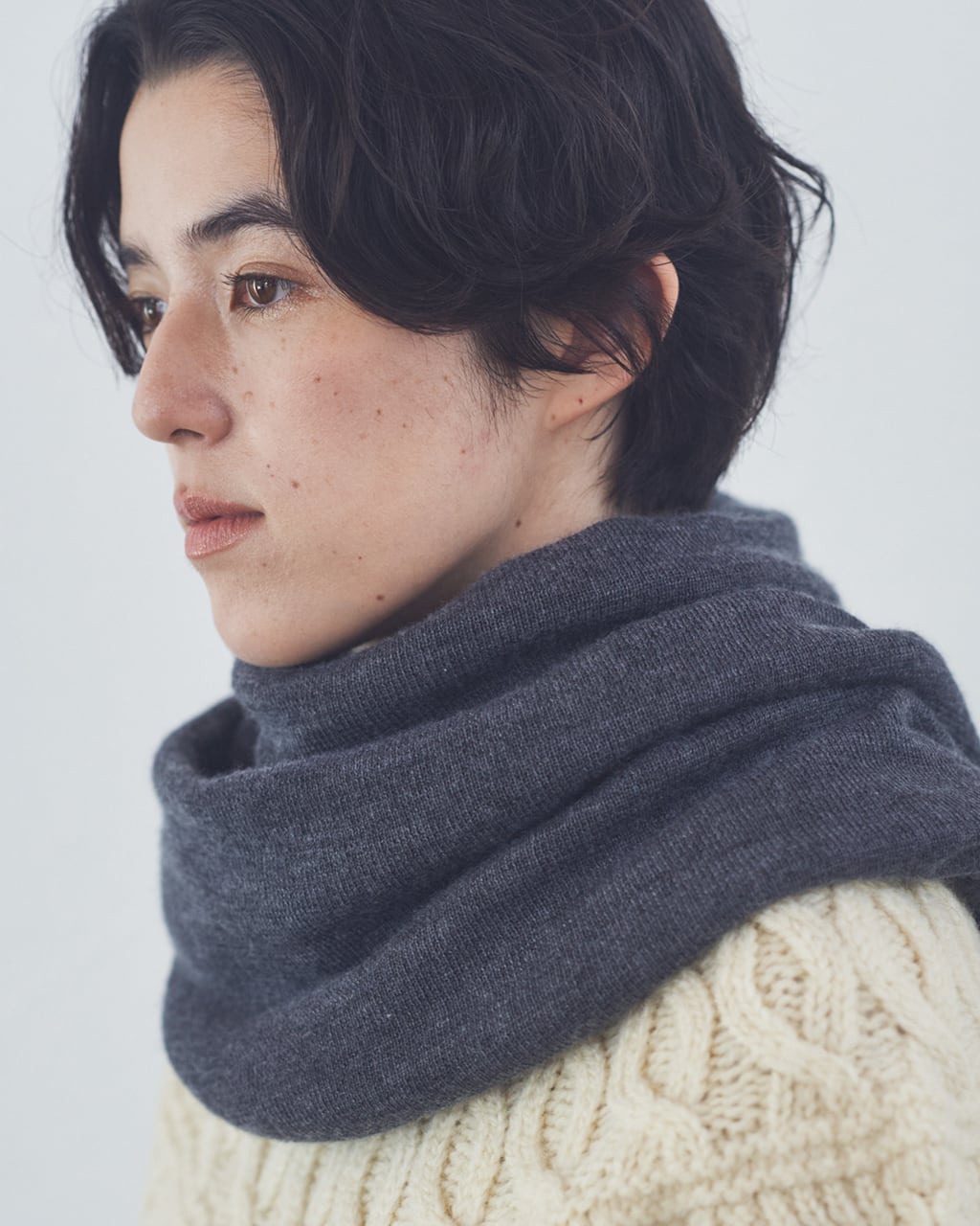 Alashan-Cashmere Big Snood | cucumu