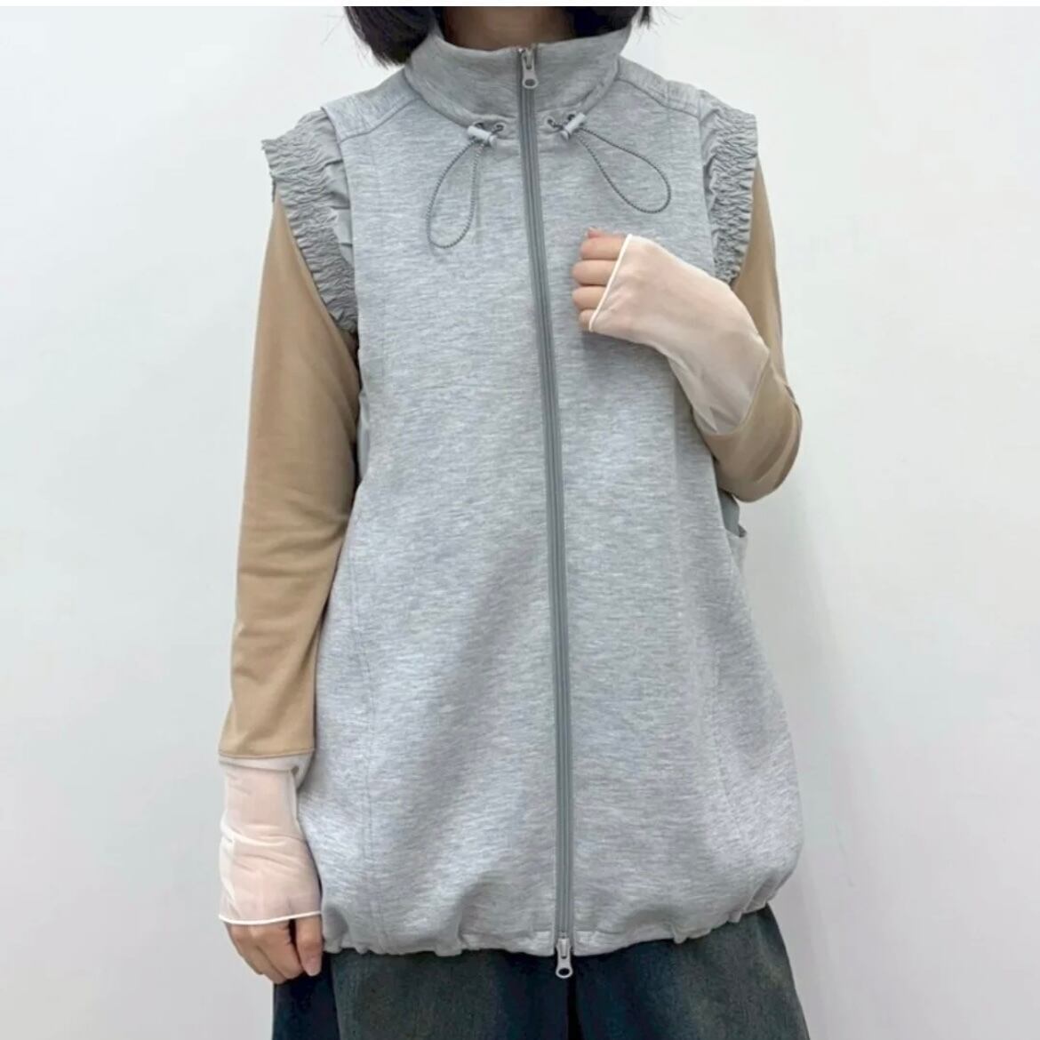 CYNICAL 】ギャザードッキングダンボールニットベスト | valance 福井