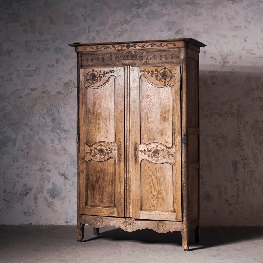 キャビネット/フレンチアルモワール/キャビネット/アンティーク/収納家具/剥離家具/クローゼット/オーク