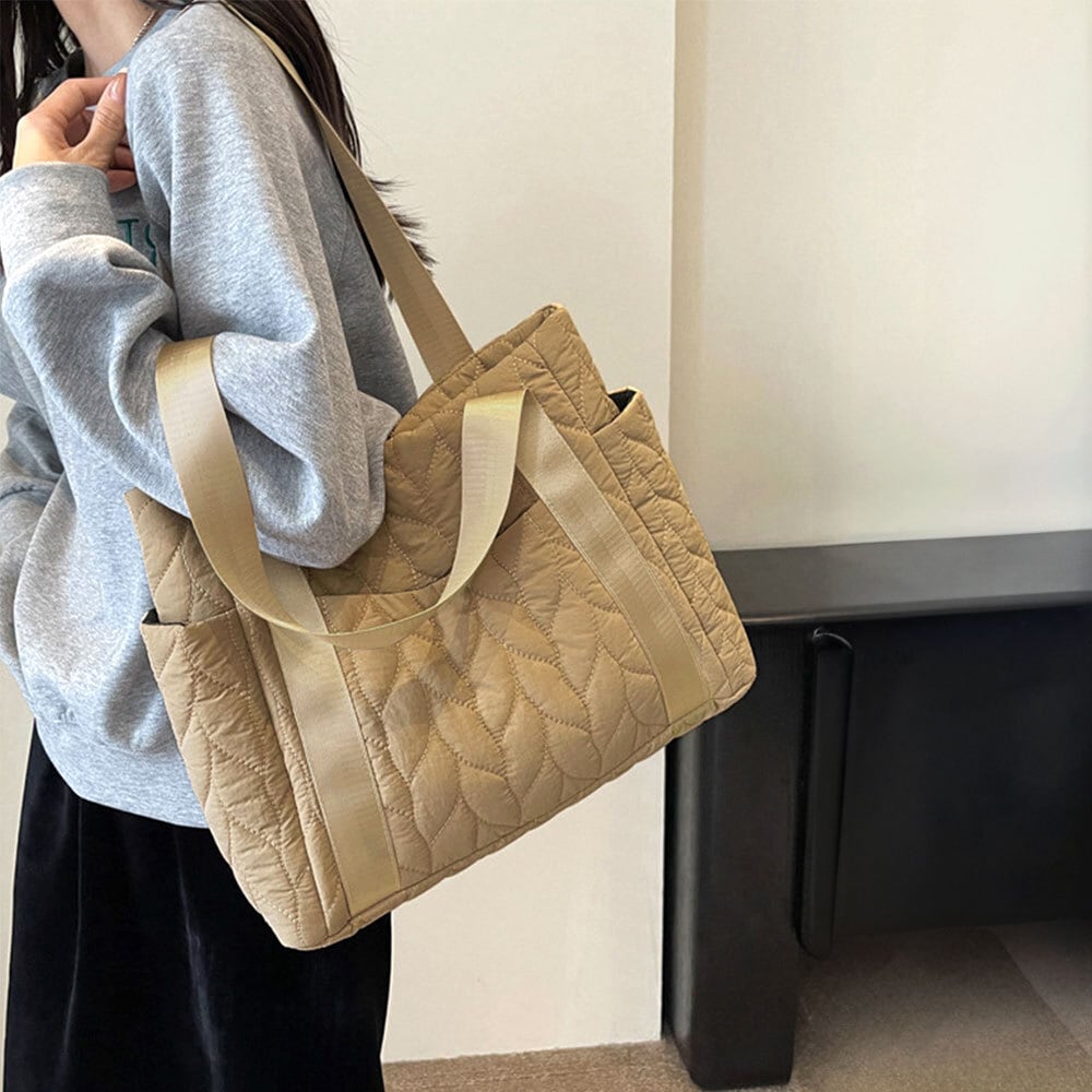 キルティング トートバッグ レディース 秋冬 韓国 大容量 バッグ 大人 かわいい おしゃれ 通勤 通学 カジュアル シンプル 軽量 大人可愛い 大人女子