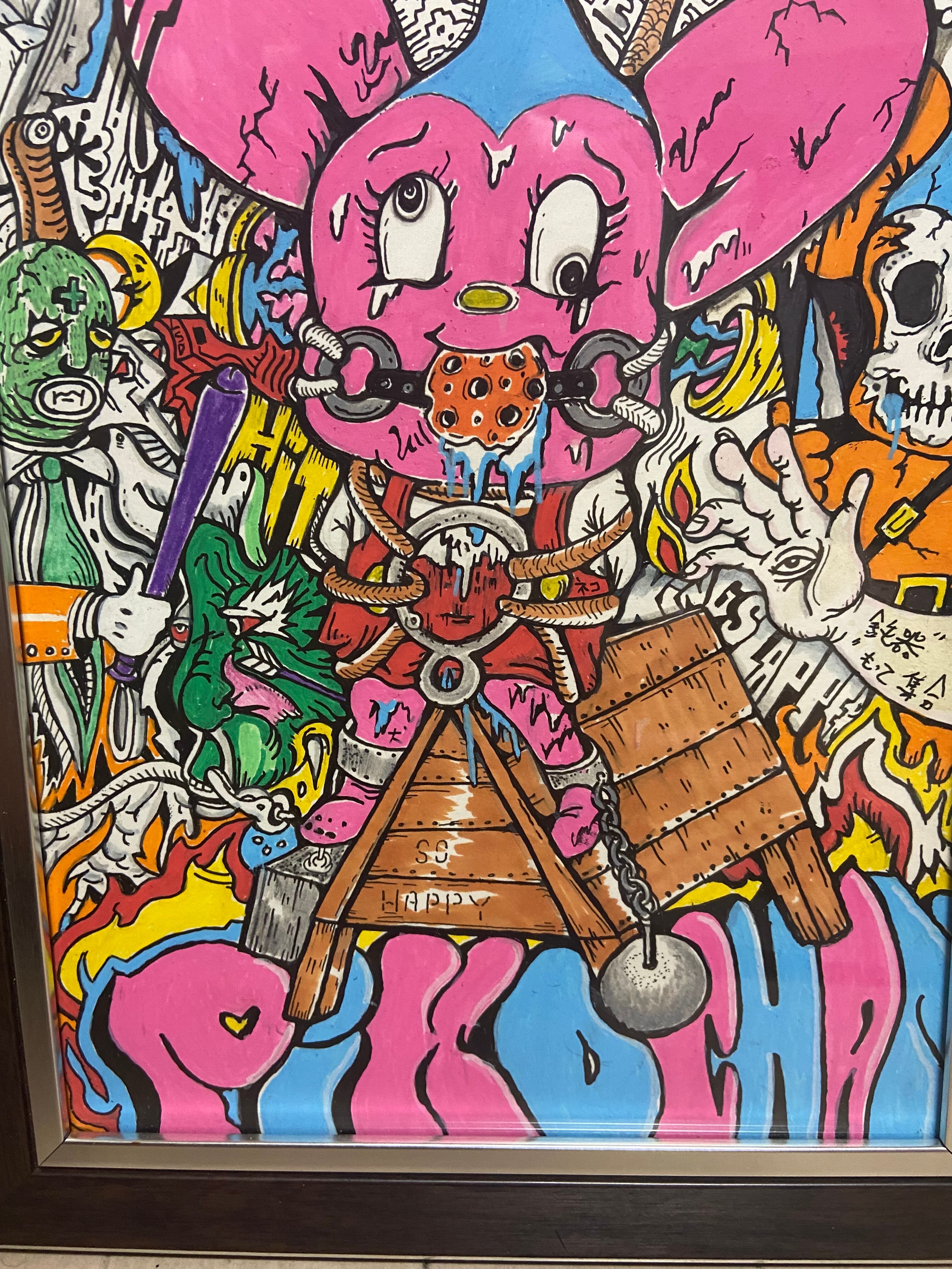 ピー○コちゃん 喜び組 A4サイズ 原画 | ゴトウヒデオのアート公式販売店